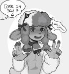  5_fingers addison addison_(arh) arh bell fingers girly greyscale hypnosis male mind_control monochrome nintendo pok&eacute;mon pok&eacute;mon_(species) spiral_eyes video_games wooloo 