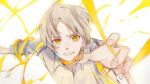  all_male gray_hair male omutatsu original ribbons short_hair yellow_eyes 