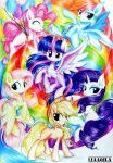  applejack_(mlp) balloon equid equine fluttershy_(mlp) friendship_is_magic group hi_res horse liaaqila mammal my_little_pony pinkie_pie_(mlp) rainbow_dash_(mlp) rarity_(mlp) twilight_sparkle_(mlp) 