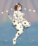  absurd_res breasts canid canine canis dalmatian domestic_dog female hi_res katilina_(artist) mammal pussy slightly_chubby solo 