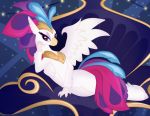  2019 avian bedroom_eyes claws female half-closed_eyes hi_res hippogryph looking_at_viewer mature_female my_little_pony my_little_pony_the_movie queen_novo_(mlp) seductive solo virenth wings 