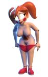  2019 3d_(artwork) animatronic baby_(fnafsl) big_breasts bottomwear breasts clothing digital_media_(artwork) female five_nights_at_freddy&#039;s hair hi_res humanoid machine nipples not_furry pussy robot sister_location smile thebunwiththescarf underwear undressing video_games 