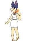  2019 anthro breasts brown_eyes clothed clothing digital_media_(artwork) fan_character female fire footwear jewelry necklace nintendo paws piercing pok&eacute;mon pok&eacute;mon_(species) shoes smile solo standing tongue typhlosion video_games 