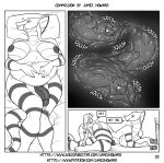  abdominal_bulge bodily_fluids comic cum dialogue endosoma full_tour genital_fluids gynomorph gynomorph_pred hi_res humanoid_penis internal intersex intersex_pred james_howard lizard male male_prey penis reptile scalie size_difference snake vore 