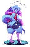  alien big_breasts big_butt breasts butt clothed clothing female hi_res humanoid looking_back mirabelle riendonut slightly_chubby solo standing thick_thighs 