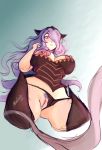  akirascrolls animal_humanoid breasts camilla_(fire_emblem) clothed clothing clothing_aside colored_sketch exposed_breasts female hi_res humanoid looking_down mammal mammal_humanoid nipples panties panties_aside pubes pussy solo underwear underwear_aside wide_hips 