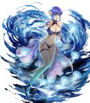  bikini cleavage fire_emblem fire_emblem:_rekka_no_ken fire_emblem_heroes garter heels nintendo see_through swimsuits ursula_(fire_emblem) weapon yamada_koutarou 