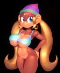  beanie big_breasts bottomless breasts clothed clothing crop_top donkey_kong_(series) female hat headgear headwear hi_res mammal monkey nintendo nitro primate shirt simple_background solo tiny_kong topwear twintails_(disambiguation) video_games 
