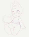  animal_crossing anthro black_and_white blush bottomless clothed clothing domestic_cat felid feline felis female flat_chested fur hair has kekitopu mammal monochrome nintendo open_mouth pussy rosie_(animal_crossing) simple_background solo video_games 