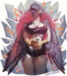  2019 anthro avian beak bird bottomwear bra breasts cleavage clothed clothing falcon falconid feathered_wings feathers female hi_res humanoid_hands lushminda midriff nike peregrine_falcon shorts signature solo sports_bra underwear wings 