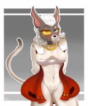  a_hat_in_time absurd_res anthro areola areola_slip bandage blush breasts empress_(ahit) eyelashes felid feline female heterochromia hi_res highoncoffee looking_at_viewer mammal navel solo 