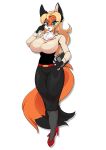  absurd_res beauty_mark big_breasts book bottomwear breasts canid canine clothing eyewear female footwear fox glasses hair hi_res high_heels huge_breasts librarian mammal sagestrike2_(artist) shirt shoes skirt topwear 