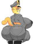  2019 anthro balls big_balls big_breasts big_butt breasts bulge butt clothed clothing domestic_cat felid feline felis fur gynomorph huge_balls huge_breasts huge_butt hyper hyper_balls hyper_bulge hyper_penis intersex lilly_(vimhomeless) looking_at_viewer looking_back mammal nipple_outline penis simple_background smile solo standing thick_thighs vimhomeless wide_hips 