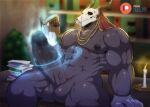  bna_v5 bone demon elias_ainsworth genitals hi_res humanoid magic magic_circle magic_user male muscular penis skull skull_head solo solo_focus the_ancient_magus_bride vein veiny_penis 