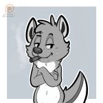  1:1 canid canine canis mammal patreon sadcat16hrz wolf 