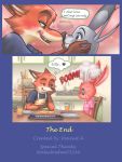  2019 anthro canid canine clothing comic disney english_text female fox fur hi_res judy_hopps lagomorph leporid male mammal nick_wilde peanut.k rabbit simple_background text zootopia 