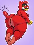  absurd_res ambiguous_gender big_butt butt dr._mario fever_(dr._mario) hi_res humanoid mario_bros nintendo nipples nokemop open_mouth rear_view solo tongue tongue_out video_games virus virus_(dr._mario) 