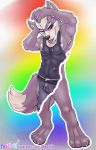  2019 4_toes anthro armpit_hair bashbl-ux canid canine canis clothing hi_res looking_at_viewer male mammal nintendo pecs pubes simple_background solo star_fox toes video_games wolf wolf_o&#039;donnell 