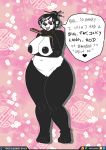  2019 anthro big_breasts breasts canid canine canis digital_media_(artwork) ear_piercing female fur giant_panda hair hi_res humanoid_hands looking_at_viewer mammal nipples nude open_mouth overweight piercing pussy simple_background smile solo urielmanx7 ursid 