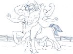  bodily_fluids bovid bovine cattle centaur conjoined equid equid_taur equine erection genital_fluids gingatokkyu growth horn horse line_art male mammal mammal_taur merging multi_arm multi_head multi_leg multi_limb multifur muscular precum ranch shocked sleipnir story surprise taur 