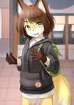  2019 akamu_ver20 ambiguous_gender anthro backpack blush breasts brown_ears brown_fur canid canine chest_tuft clothing cub fluffy fluffy_tail fox fur hair hi_res holding_object japanese kemono looking_at_viewer mammal multicolored_fur open_mouth portrait short_hair small_breasts solo standing sweater tan_fur tan_tail three-quarter_portrait topwear tuft two_tone_tail white_fur white_tail young 
