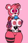  &lt;3 2019 anthro big_breasts breasts cuddle_team_leader epic_games female fortnite fur hi_res mammal milkandjuice nipples nude pink_fur pussy simple_background solo tongue ursid video_games 