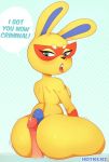  2019 animal_crossing anthro big_butt blue_eyes blush bodily_fluids breasts butt disembodied_penis erection female fur genital_fluids hi_res hot_dogging hotkeke1 humanoid_penis lagomorph leporid lipstick looking_back makeup male male/female mammal mask mira_(animal_crossing) nintendo nude open_mouth penis precum rabbit simple_background speech_bubble video_games 