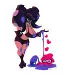  &lt;3 &lt;3_eyes absurd_res ambiguous_gender animal_humanoid big_breasts big_hair boots bottomwear breasts cephalopod cephalopod_humanoid cleavage clothed clothing elite_octoling eyeliner female female_focus feral footwear gloves goo_creature hair hand_on_hip handwear hi_res humanoid inkling leaning leaning_forward light_skin lipstick looking_at_viewer makeup marine marine_humanoid midriff mollusk mollusk_humanoid navel nintendo octarian octoling red_hair shirt shorts signature simple_background slb solo_focus splatoon standing suction_cup tank_top tentacle_hair tentacles topwear video_games white_background 