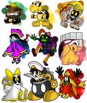 absurd_res armor blue_skin blush bob-omb bombshell_koopa braided_hair brown_skin buster_beetle chinese_clothing clothing duplighost eyewear fangs female food fruit general_guy gesture goomba goombo green_skin hair hat headgear headwear helmet hi_res koopa male mario_bros mask nintendo paper_mario pionpi plant pumpkin reptile ribbons scalie scarecrow shaman_(mario) shell shyguy smile sunglasses that-one-leo thumbs_up turtle undead video_games wallop_(mario) yellow_eyes yellow_skin 