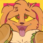  &lt;3 &lt;3_eyes 1:1 ambiguous_gender animated blush eevee food food_play kazzypoof_(character) mayonnaise nintendo open_mouth pocketpaws pok&eacute;mon pok&eacute;mon_(species) sandwich_(food) suggestive suggestive_food tongue video_games 