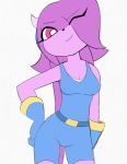  animated anthro bouncing_breasts breasts cleavage clothed clothing dragon evenytron female freedom_planet gloves hair handwear hybrid mammal one_eye_closed purple_hair sash_lilac solo video_games 