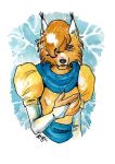  alef anthro canid canine clothed clothing female fox fur hair kemono ladyyatexel looking_at_viewer mammal shining_(series) shining_force simple_background smile solo traditional_media_(artwork) video_games 