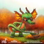  autumn cryptid-creations dragon leaf rake solo tools treegrass 