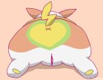  3_toes anus brown_fur butt butt_heart ears_up female feral fur green_pawpads lying nintendo on_front pawpads pichu90 pok&eacute;mon pok&eacute;mon_(species) pussy raised_tail rear_view solo toes video_games white_fur x_anus yamper 