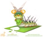 arthropod caterpillar cryptid-creations insect larva paper scissors solo 