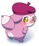  anthro anus blush clothing cocotama fan_character female fur hat hat_only headgear headwear looking_at_viewer mostly_nude multicolored_fur pink_fur pussy solo two_tone_fur white_fur yellow_eyes 九尾 