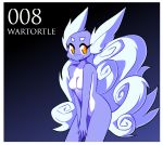  anthro anthrofied blue_skin breasts digital_media_(artwork) featureless_breasts female hi_res inget looking_at_viewer multi_tail nintendo non-mammal_breasts nude pok&eacute;mon pok&eacute;mon_(species) pok&eacute;morph reptile scalie shell-less simple_background smile solo video_games wartortle yellow_eyes 