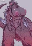  absurd_res anthro big_breasts breasts dragon female godzilla godzilla_(series) hi_res kings-gz monster solo toho 