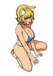  absurd_res animal_humanoid barefoot big_breasts bikini blonde_hair blush bodily_fluids breasts canid canid_humanoid canine canine_humanoid chanta cleavage clothed clothing feet female fox_humanoid hair hi_res humanoid inner_ear_fluff mammal mammal_humanoid open_mouth ran_yakumo short_hair sitting slit_pupils solo sweat sweatdrop swimwear teeth tongue touhou video_games yellow_eyes 