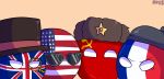  2019 animate_inanimate ball bds17 beret blue_body clothing countryballs empty_eyes eyebrows eyelashes eyewear female flag france franceball group half-closed_eyes hammer_and_sickle hat headgear headwear humor looking_at_viewer male markings me_and_the_boys meme monocle not_furry red_body russian signature simple_background soviet_union star sunglasses tan_background top_hat ukball united_kingdom united_states_of_america usaball ushanka ussrball white_body yellow_markings 
