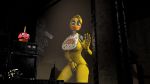  3d_(artwork) animatronic anthro avian bird breasts chicken covering covering_crotch covering_self cupcake digital_media_(artwork) duo english_text female five_nights_at_freddy&#039;s five_nights_at_freddy&#039;s_2 food galliform gallus_(genus) hi_res inside machine nighttrap nipples phasianid robot text toy_chica_(fnaf) video_games 