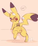  &lt;3_tail :3 anus blush bunnybits cleft_tail cosplay_pikachu_(character) female feral flower hi_res looking_at_viewer mammal nintendo nude one_eye_closed pikachu plant pok&eacute;mon pok&eacute;mon_(species) pussy rodent solo text video_games 