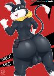  absurd_res animal_genitalia anthro atlus backpack balls butt hi_res male megami_tensei megami_tensei_persona morgana_(persona) sheath solo video_games viejillox wide_hips 