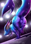  2019 all_fours anus butt dark_violet digital_media_(artwork) eeveelution female feral hi_res looking_at_viewer looking_back mammal nintendo pok&eacute;mon pok&eacute;mon_(species) pussy solo vaporeon video_games 