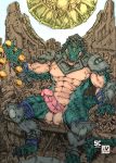  2016 abs anal_beads anthro anubiskruger armor biceps big_muscles bracers claws clothing crocodile crocodilian crocodylid erection fangs green_scales headgear headwear league_of_legends male muscular nexus pecs penis renekton reptile riot_games scales scalie sex_toy solo vein veiny_balls veiny_penis video_games yellow_eyes 