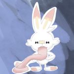  2019 absurdly_long_tongue anthro digital_media_(artwork) long_tongue looking_at_viewer nintendo nude pok&eacute;mon pok&eacute;mon_(species) scorbunny standing tongue tongue_out unknown_artist video_games 