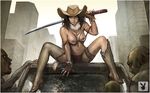  aya aya_(oneechanbara) breasts lowres nipples onechanbara oneechanbara spread_legs tamsoft 