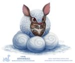  armadillo cryptid-creations mammal snow snowball solo xenarthran 