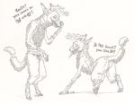  anus bandage butt demon fluffy hi_res male presenting presenting_hindquarters skyfifer tongue tongue_out traditional_media_(artwork) 