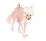  2019 ambiguous_gender canid canine canis digital_media_(artwork) feral hi_res impalement mammal paws red_eyes reysi scar simple_background solo white_background wolf 
